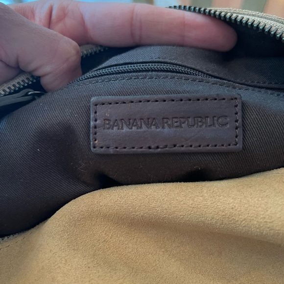 Banana Republic suede handbag tan & brown - Picture 14 of 15